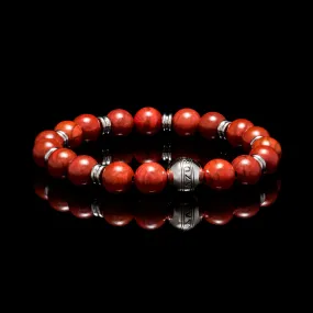 Silver Red Jasper Chakra Bracelet