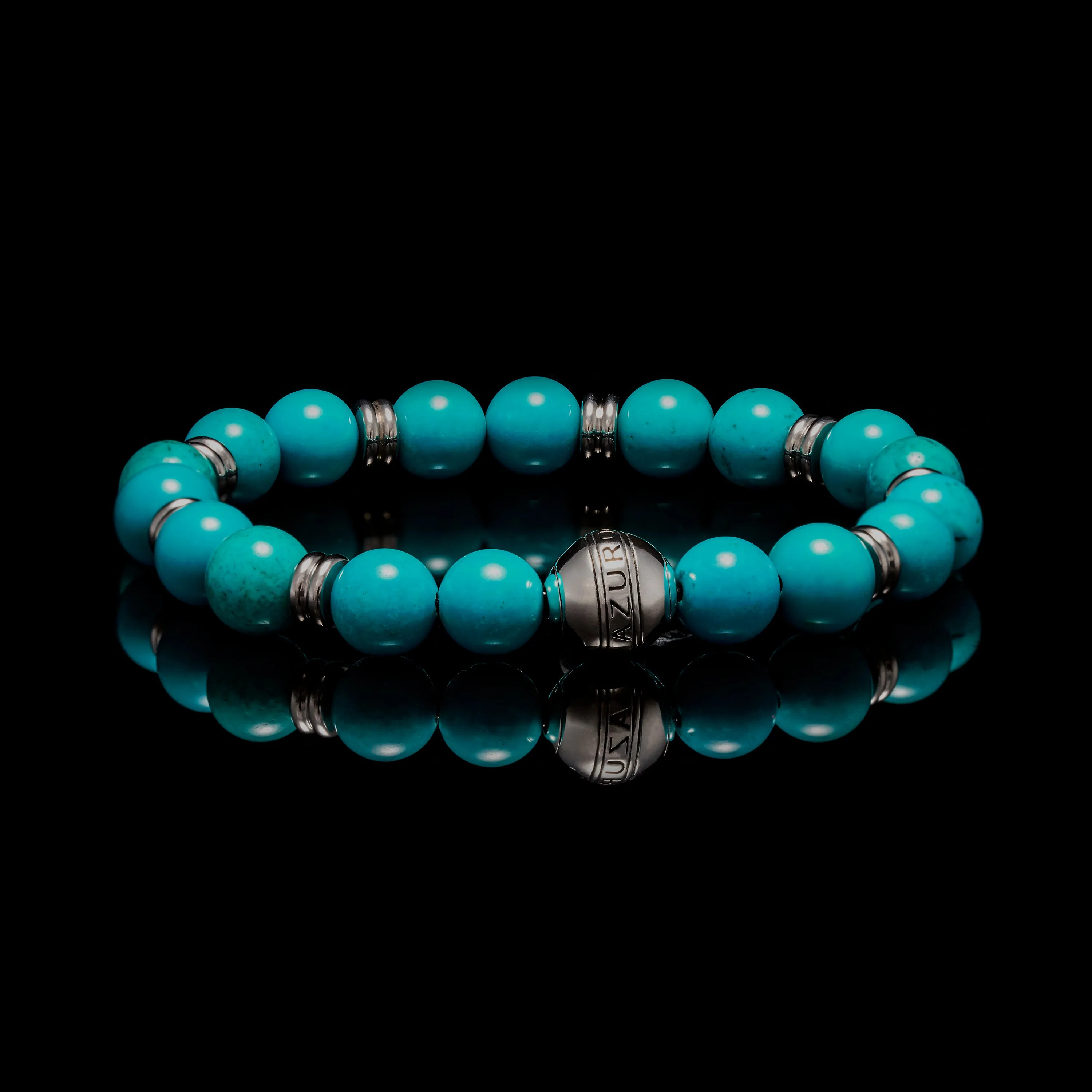 Silver Turquoise Chakra Bracelet