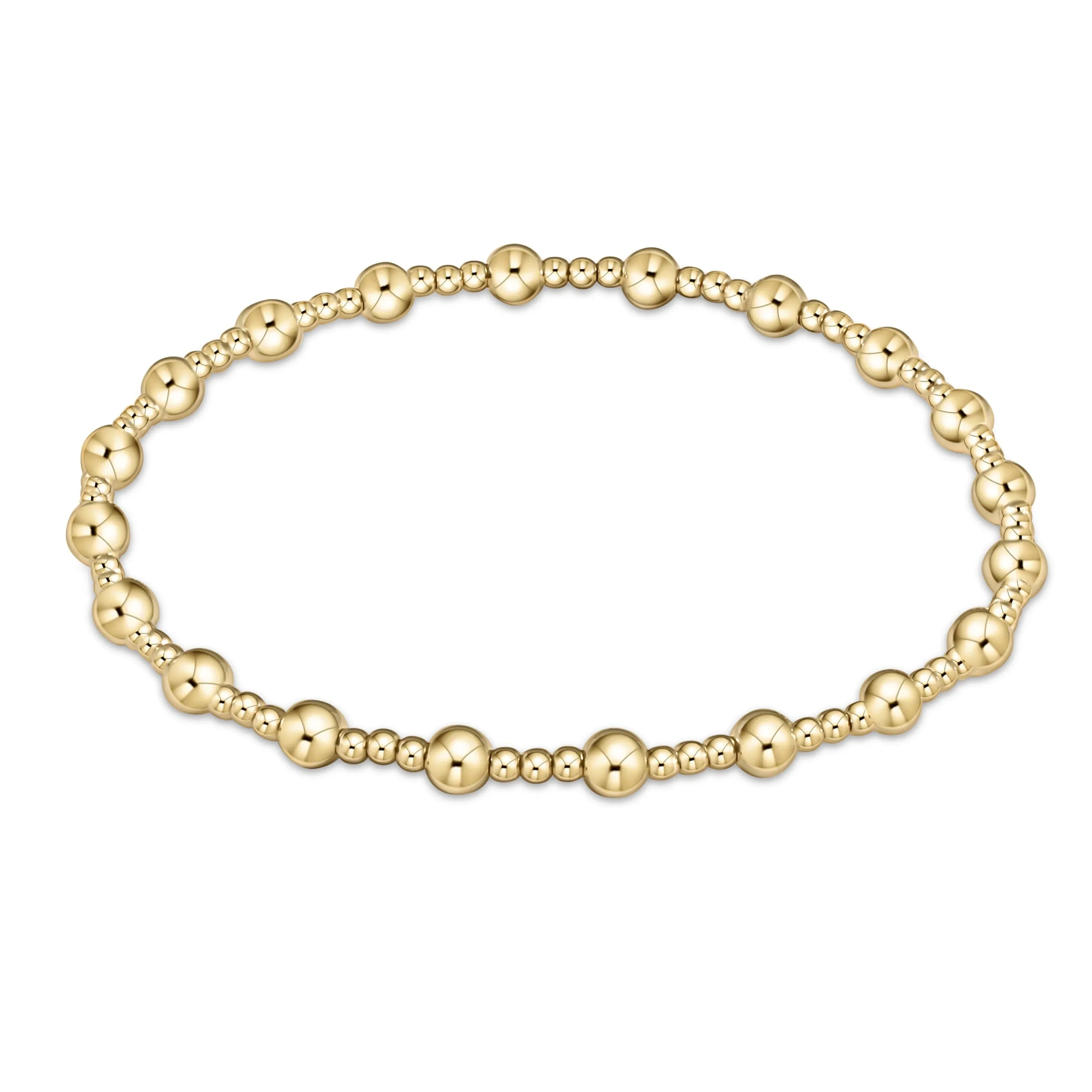 Sincerity Pattern Bead Bracelet - Gold