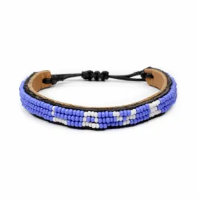 Skinny LOVE Bracelet - Royal Blue & White