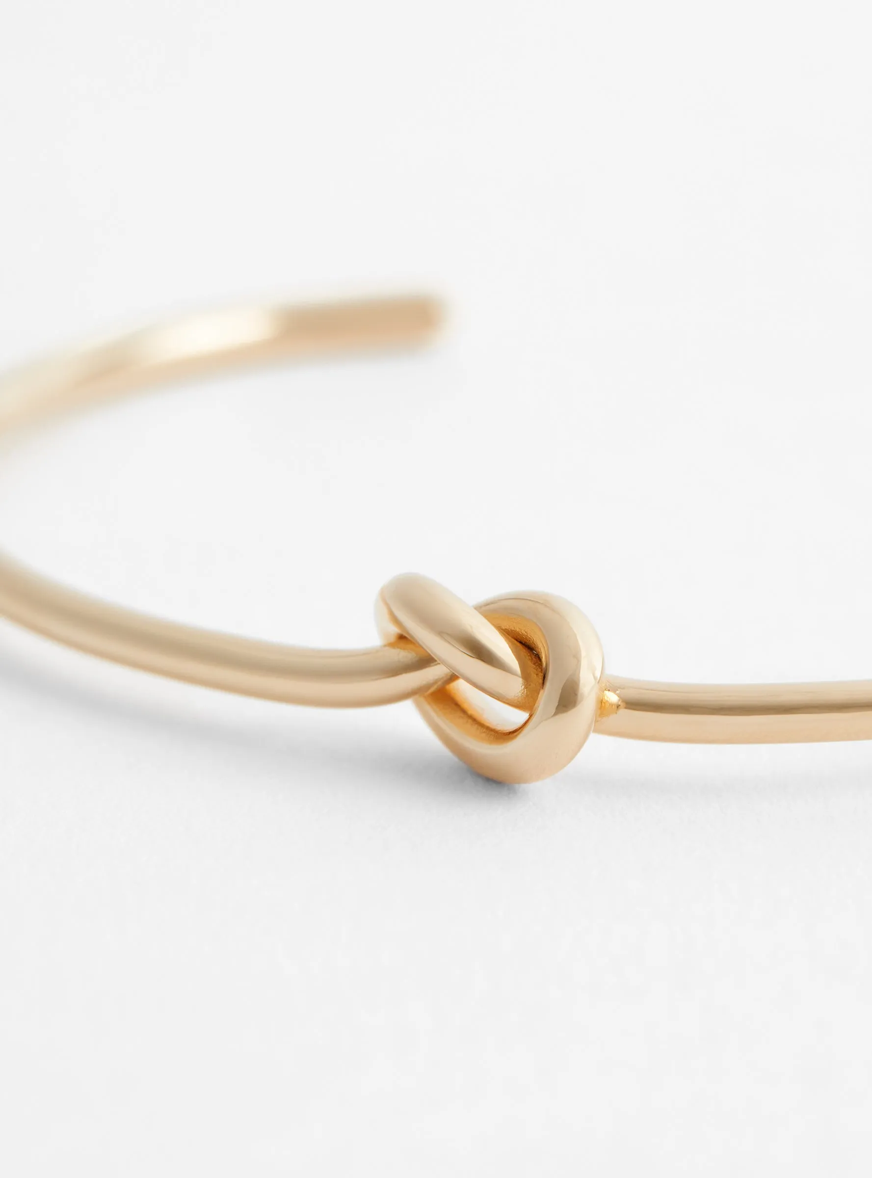 Small Knot Bracelet Cuff Gold Plated