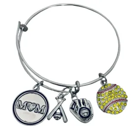 Softball Mom Bangle Bracelet