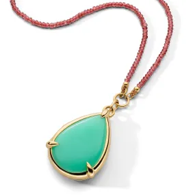 Special Edition Chrysoprase Drop Locket with Garnet