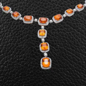 Spessartite Garnet & Diamond Set