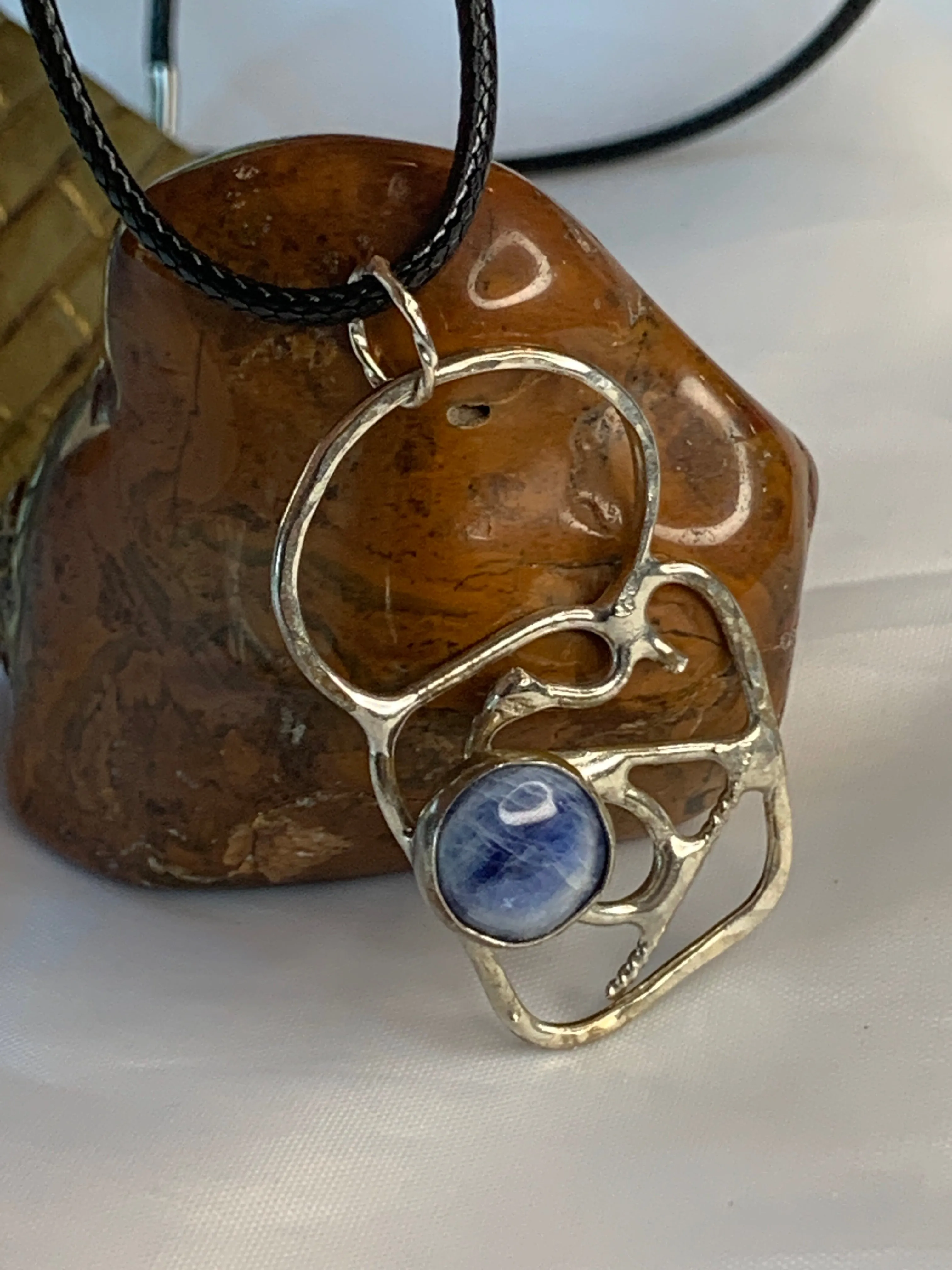 Sterling Silver And Blue Kyanite Necklace