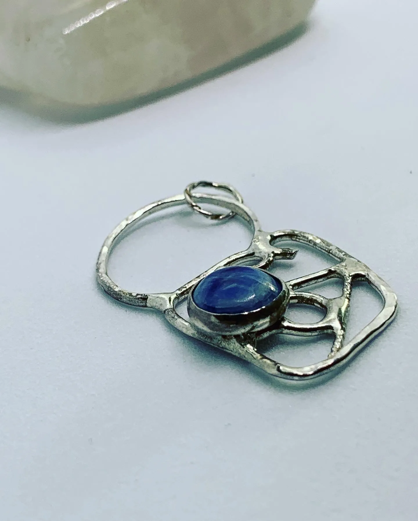 Sterling Silver And Blue Kyanite Necklace