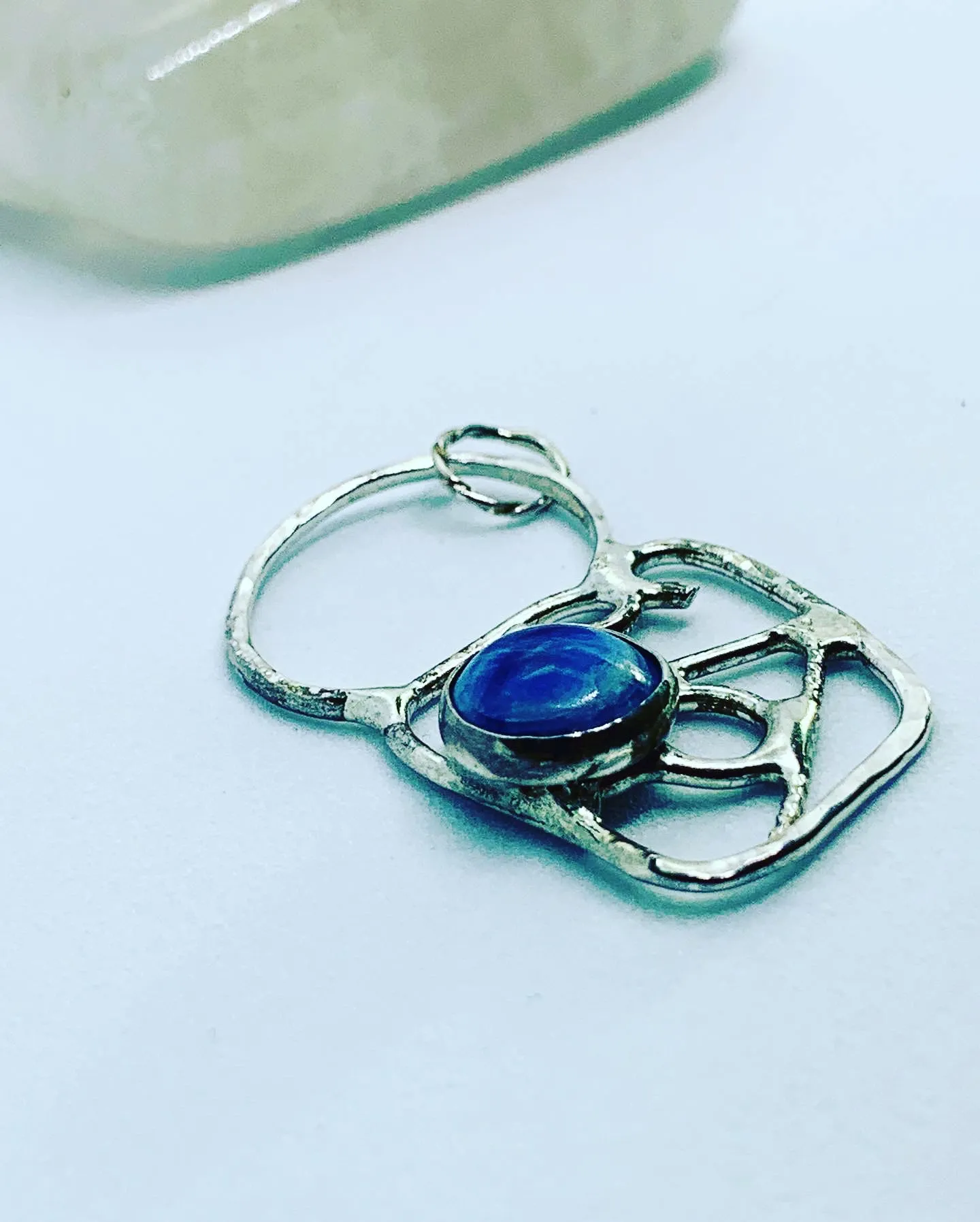 Sterling Silver And Blue Kyanite Necklace