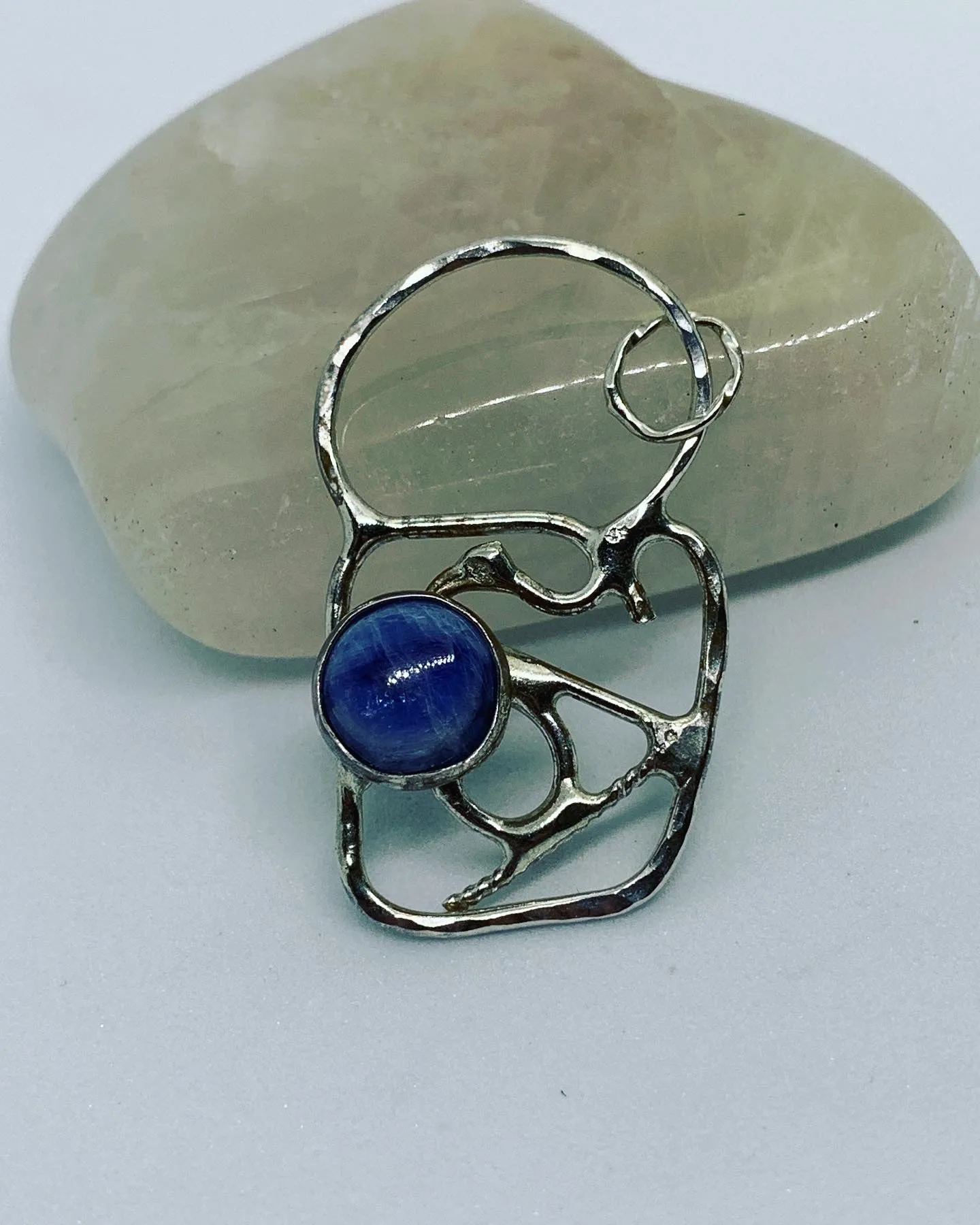 Sterling Silver And Blue Kyanite Necklace