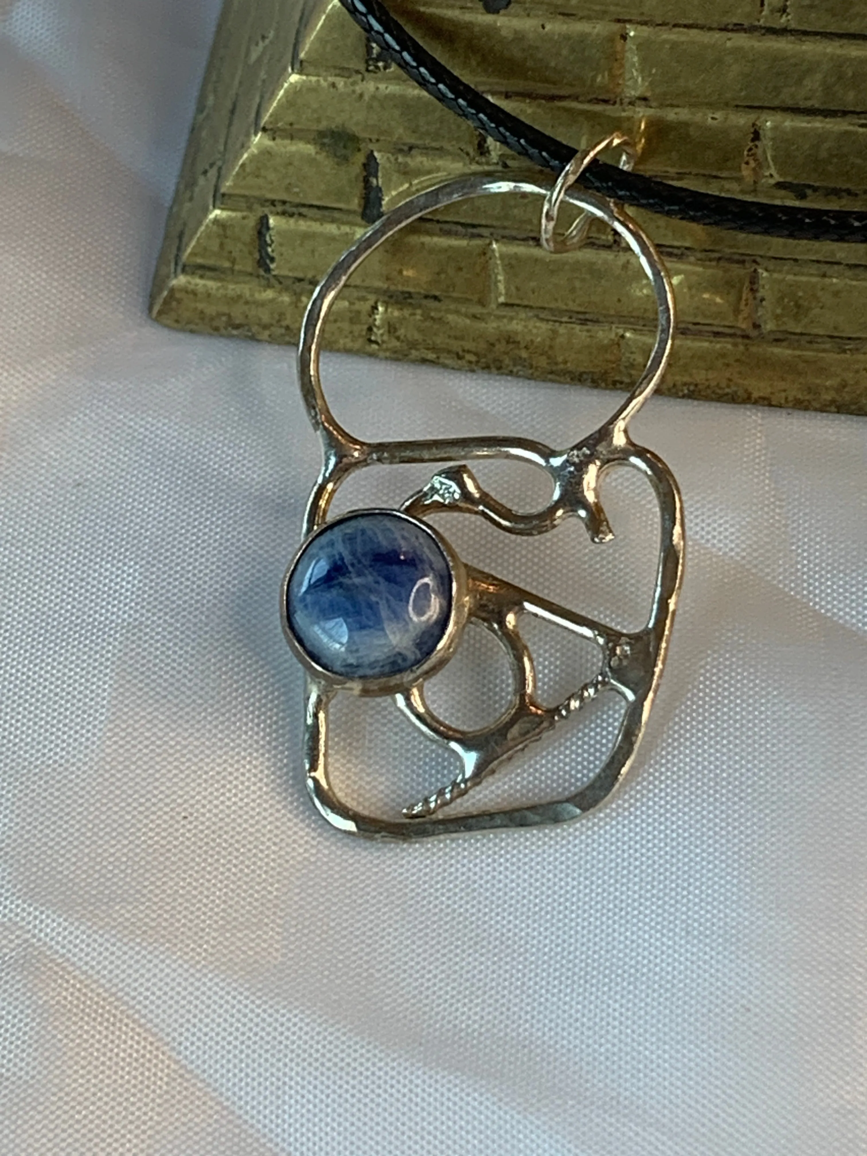 Sterling Silver And Blue Kyanite Necklace