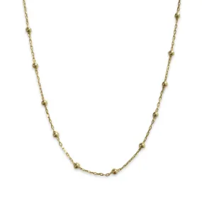 Sterling Silver Ball Chain Station Choker