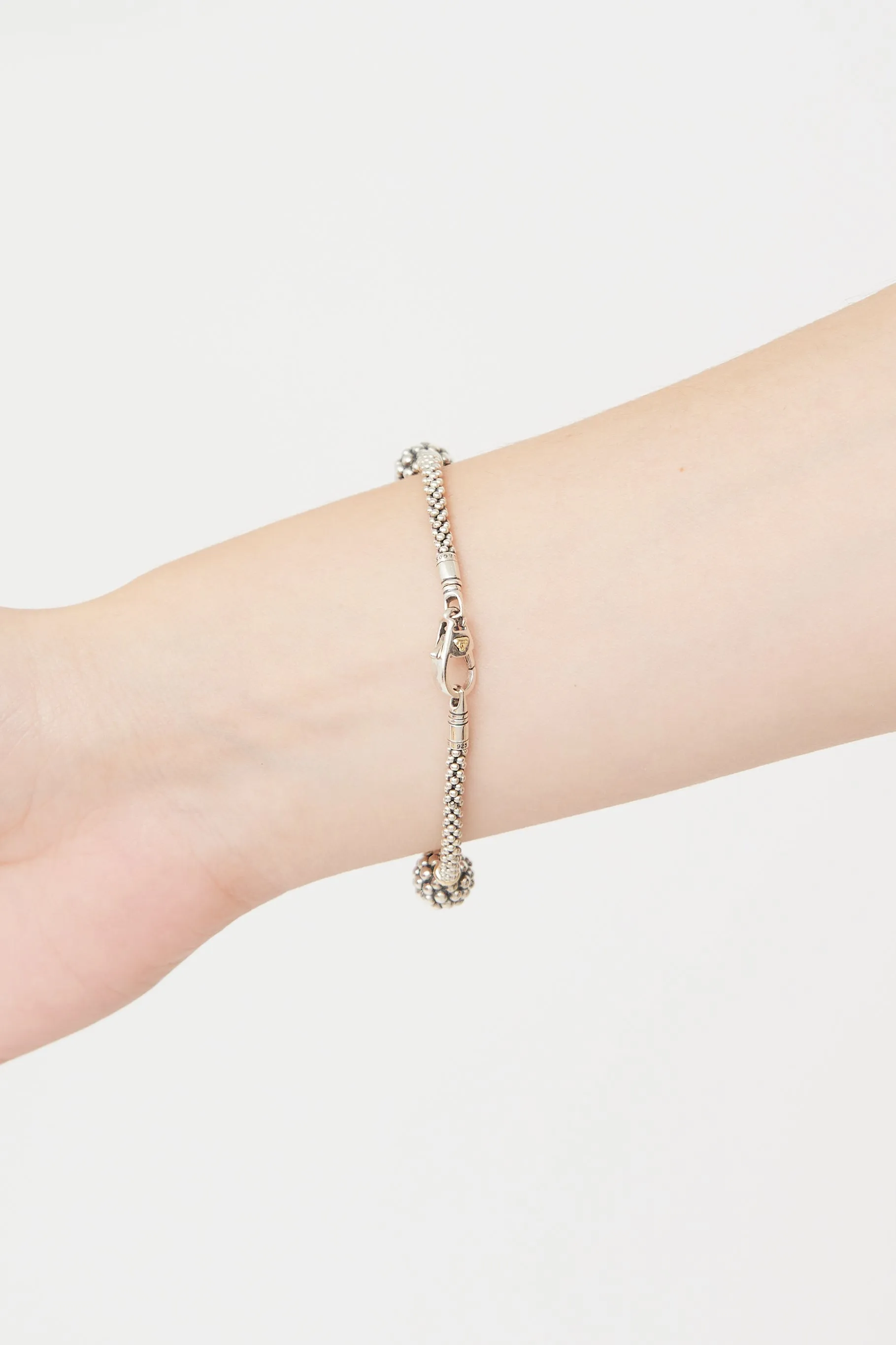 Sterling Silver Caviar Forever Bracelet