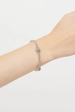 Sterling Silver Caviar Forever Bracelet