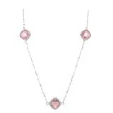 Sterling Silver Pink Topaz Necklace