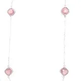 Sterling Silver Pink Topaz Necklace