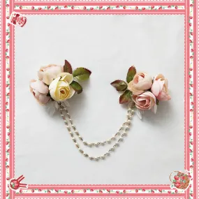 Sweet Lolita Chain Brooch with Flowers by Infanta