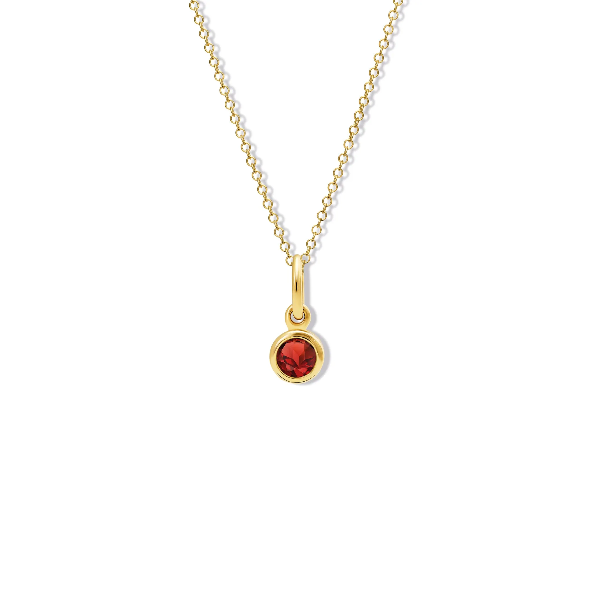 Talya Necklace Pendant Yellow Gold - Garnet