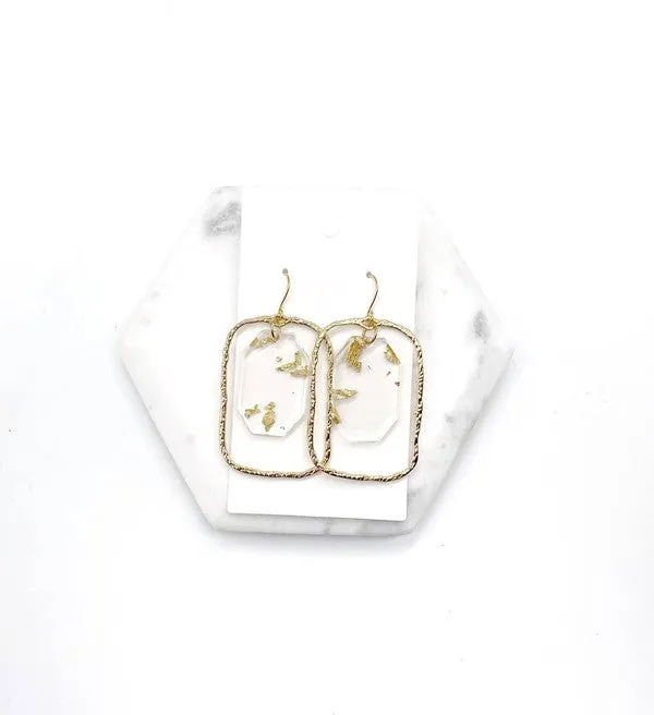 TEEK - Gold Flake Acrylic Chandelier Earrings