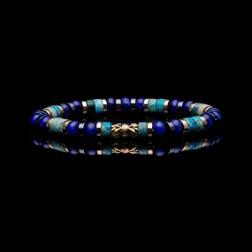 The Coral | Lapis, Jasper Beaded Bracelet