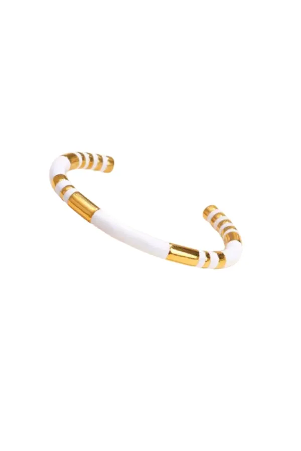 The Nevonna Bangle in White