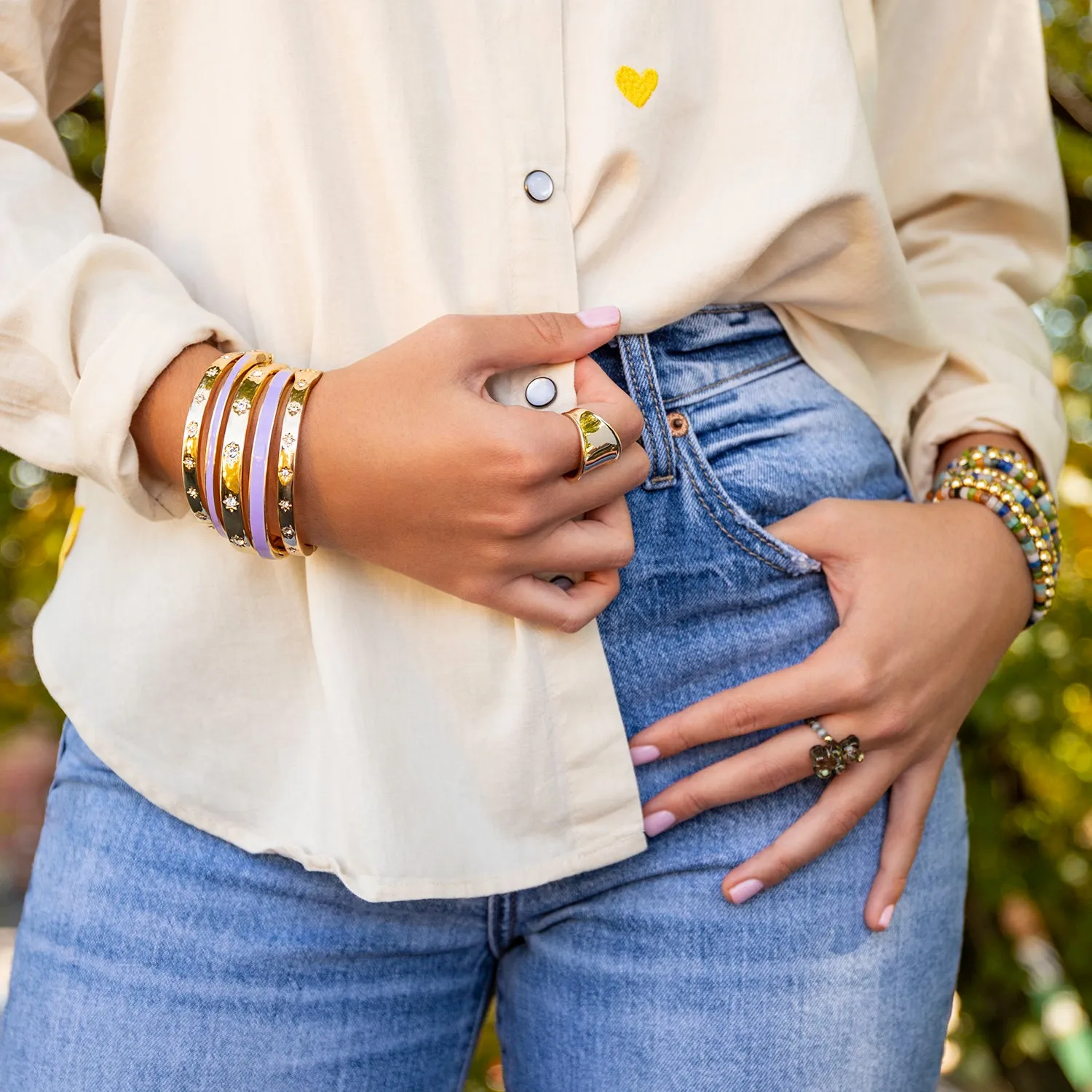 thin enamel bangle