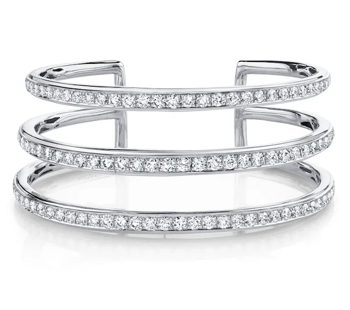 THREE ROW DIAMOND CUFF