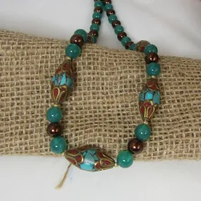 Tibetan Turquoise Bead Necklace