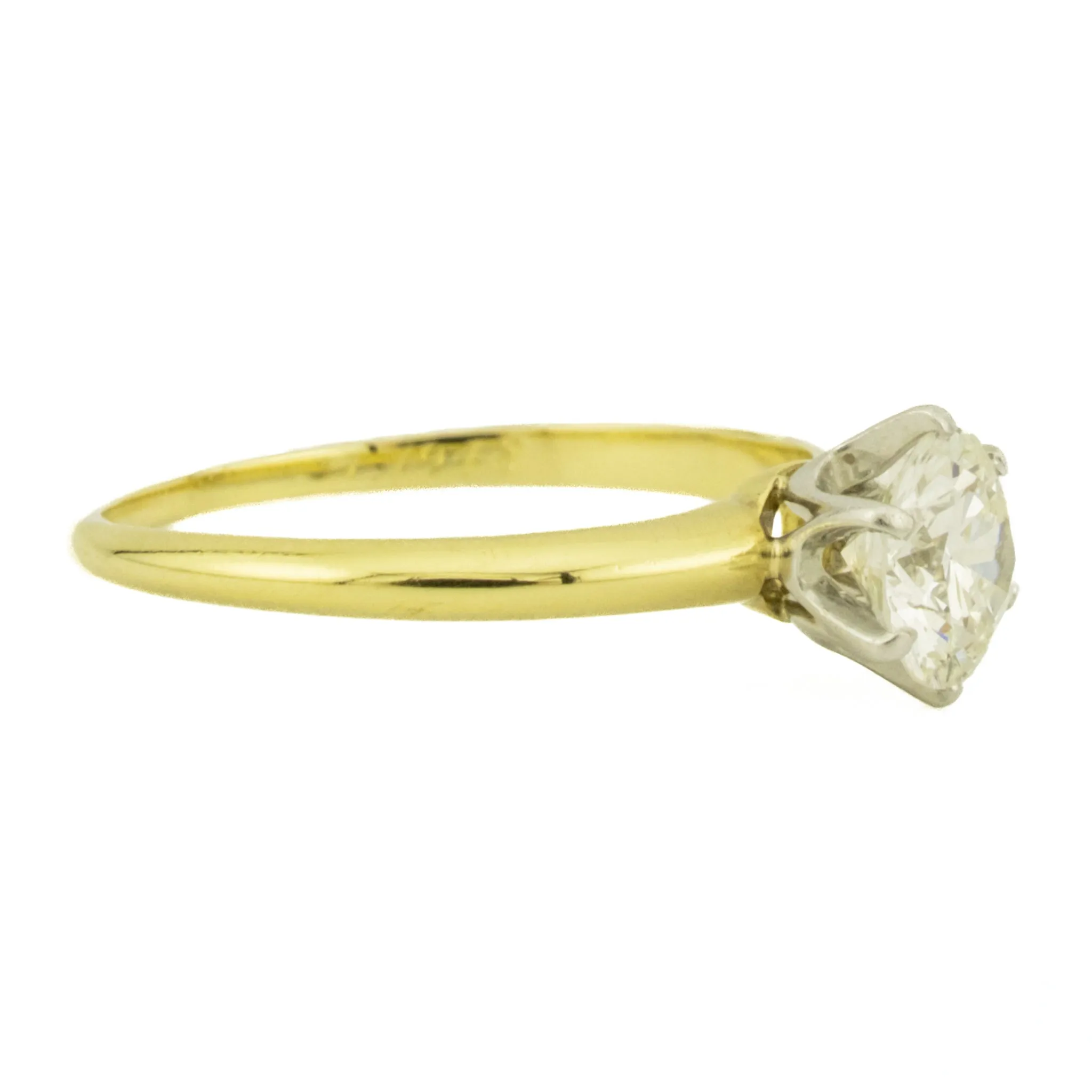 Tiffany & Co. 1948 0.66ctw European Cut Diamond Solitaire Engagement Ring in 18K Yellow Gold - Size 5.5