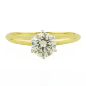 Tiffany & Co. 1948 0.66ctw European Cut Diamond Solitaire Engagement Ring in 18K Yellow Gold - Size 5.5