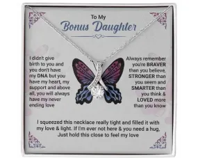 To My Bonus Daughter necklace, Bonus Daughter Gift, Stepdaughter Alluring Necklace