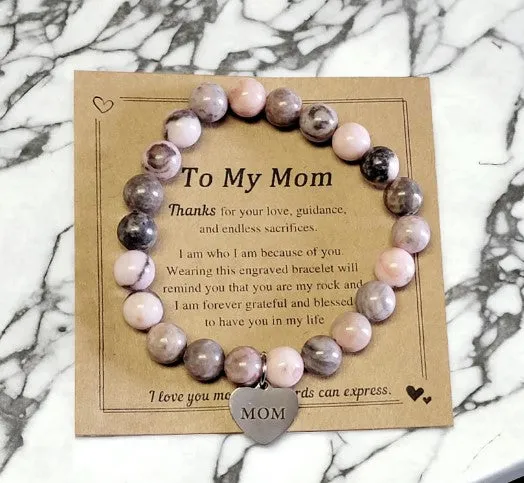 To My Mom Beaded Bracelet - #7899