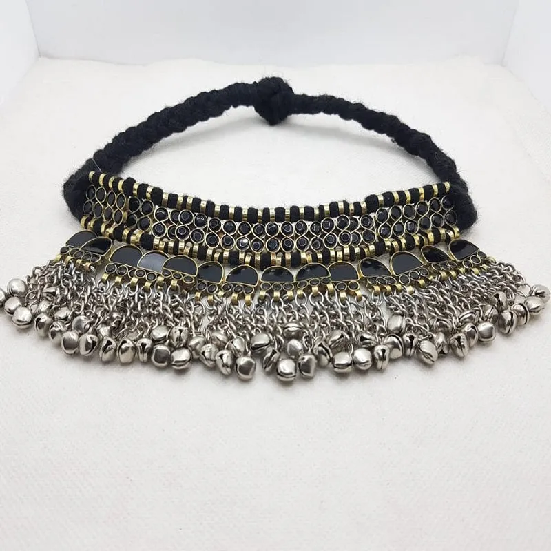 Turkmen Handmade Tribal Choker With Glass Stones