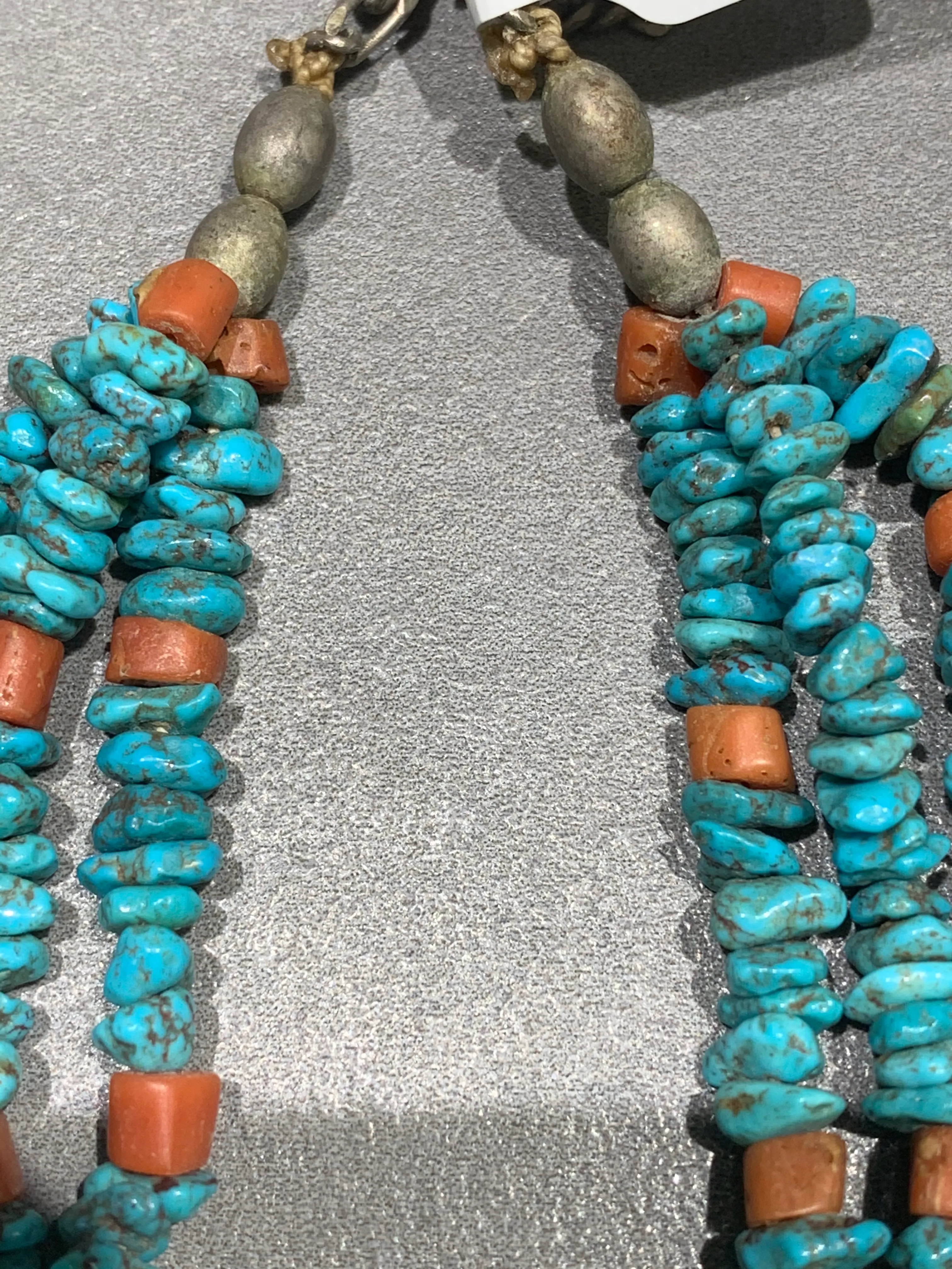 Turquoise & Natural Mediterranean Coral Necklace