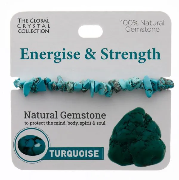 Turquoise Natural Gem Bracelet - 'Energise & Strength'