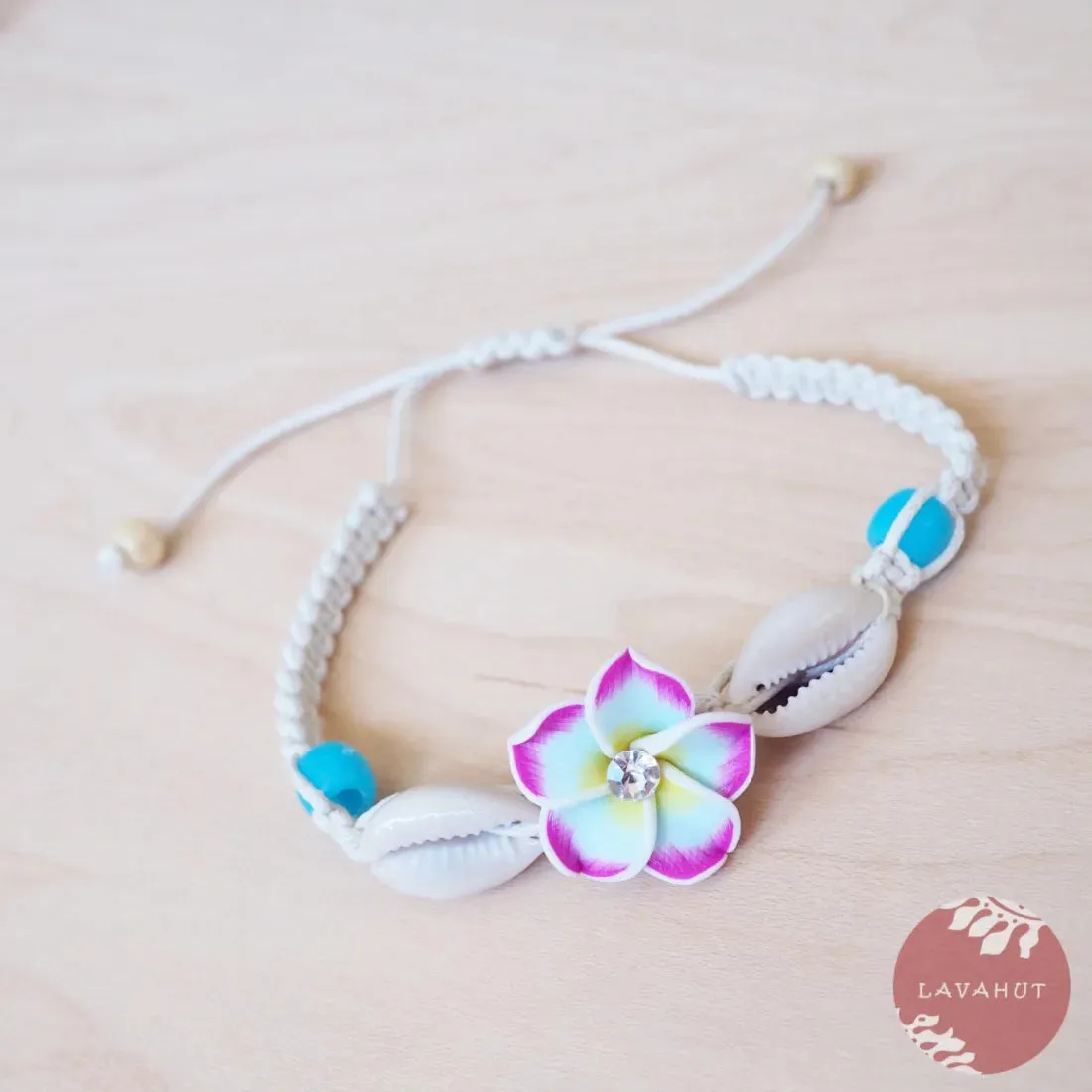 Twinkle Plumeria Blue Friendship Bracelet