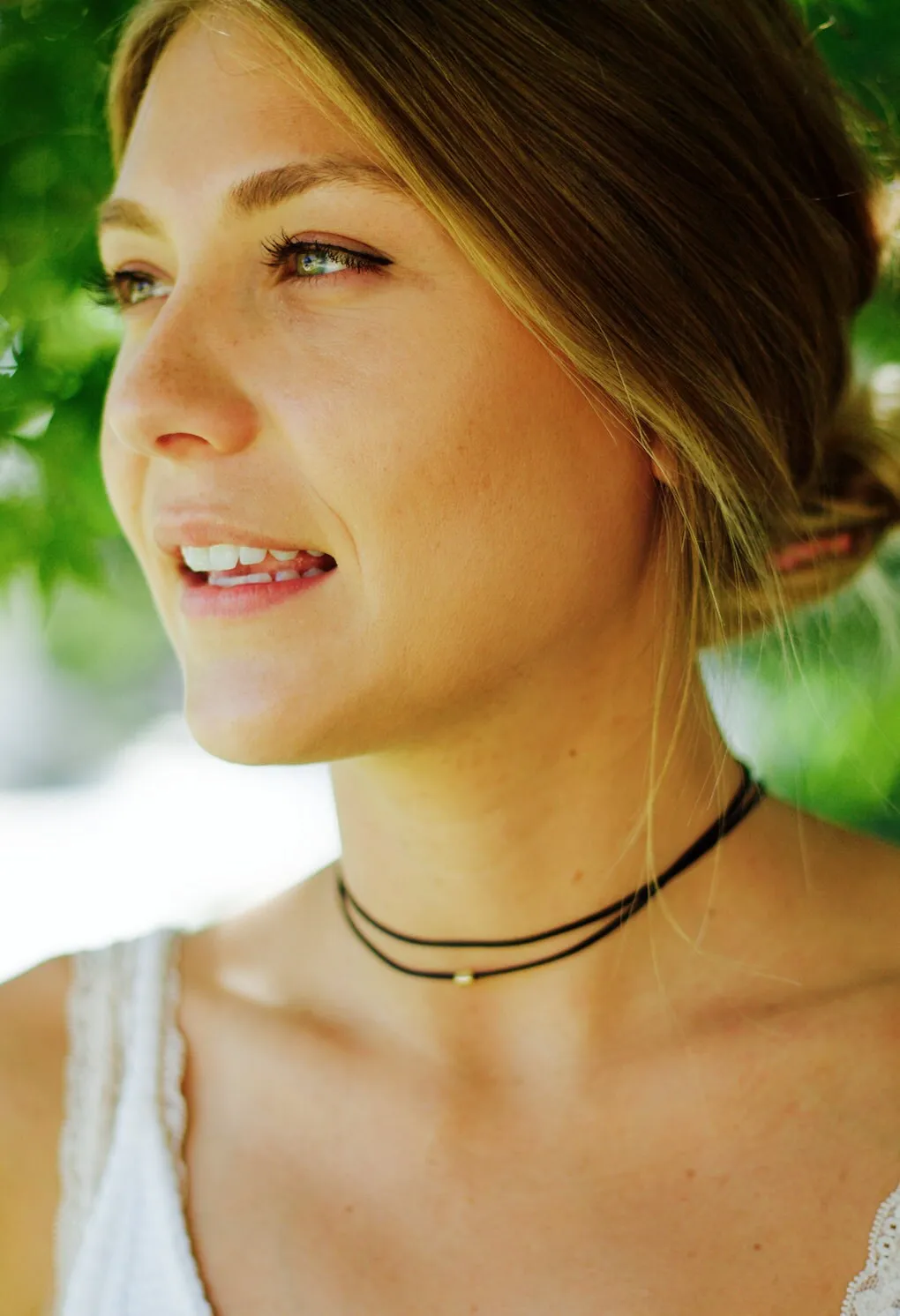 Ultra Thin Black Wrap Choker