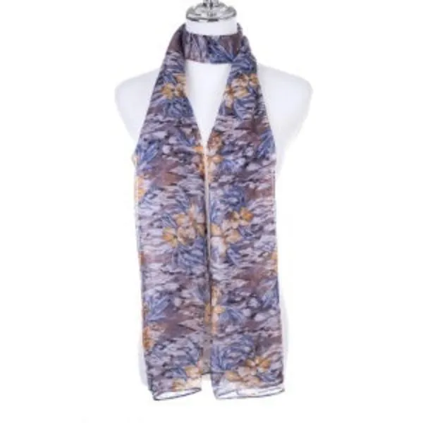 Uma Flower Grey Scarf