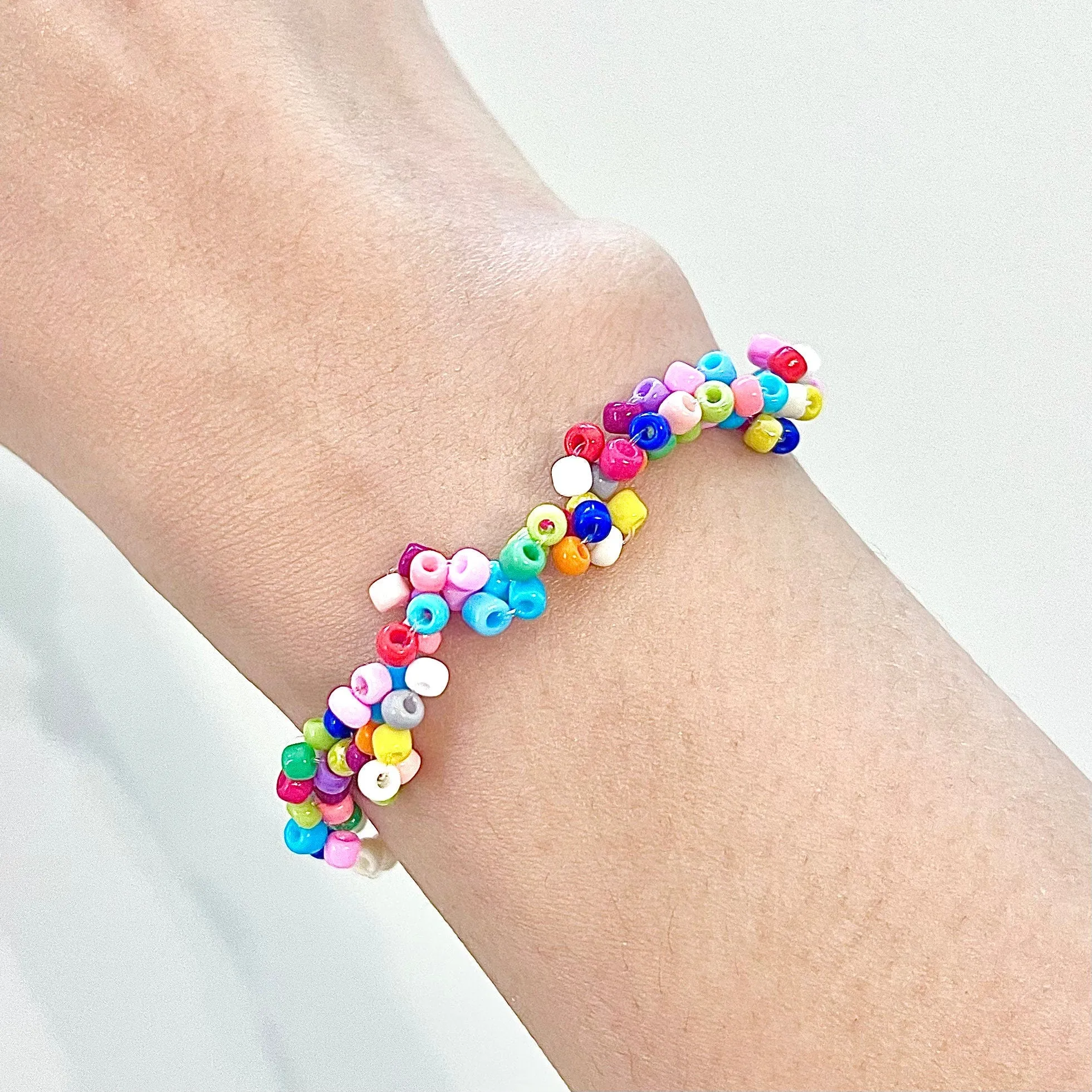 US Handmade "Colorful Life" Candy Seed Beaded Bracelet, Pretty Spice Addition to Daily Life, Gift for Women and Girls