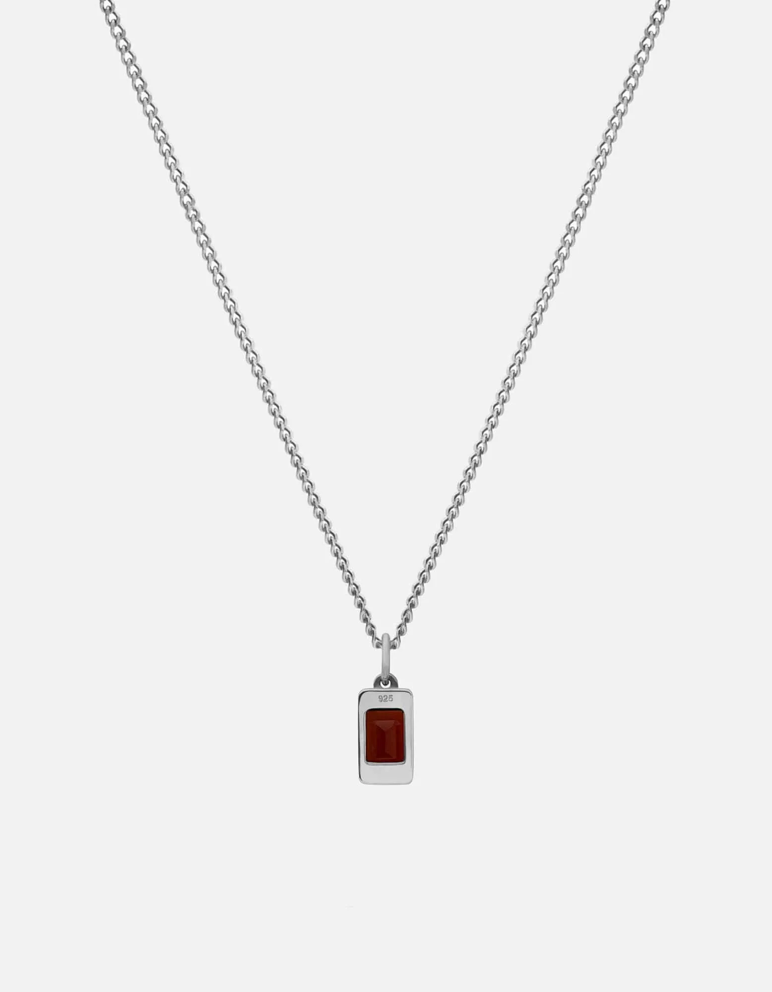 Valor Garnet Necklace, Sterling Silver