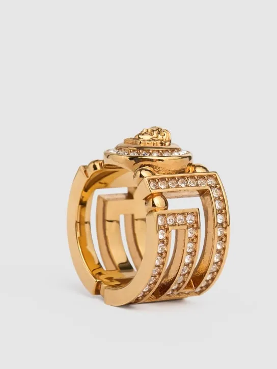 Versace   Medusa crystal ring 