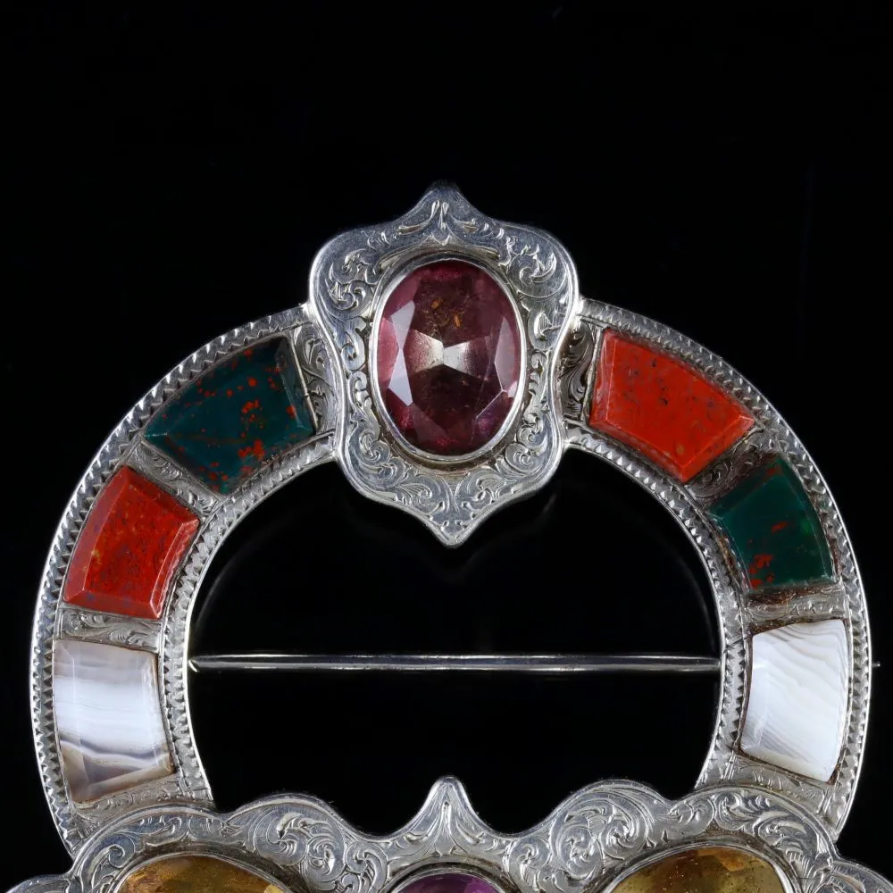 Victorian Scottish Silver Brooch Circa 1860