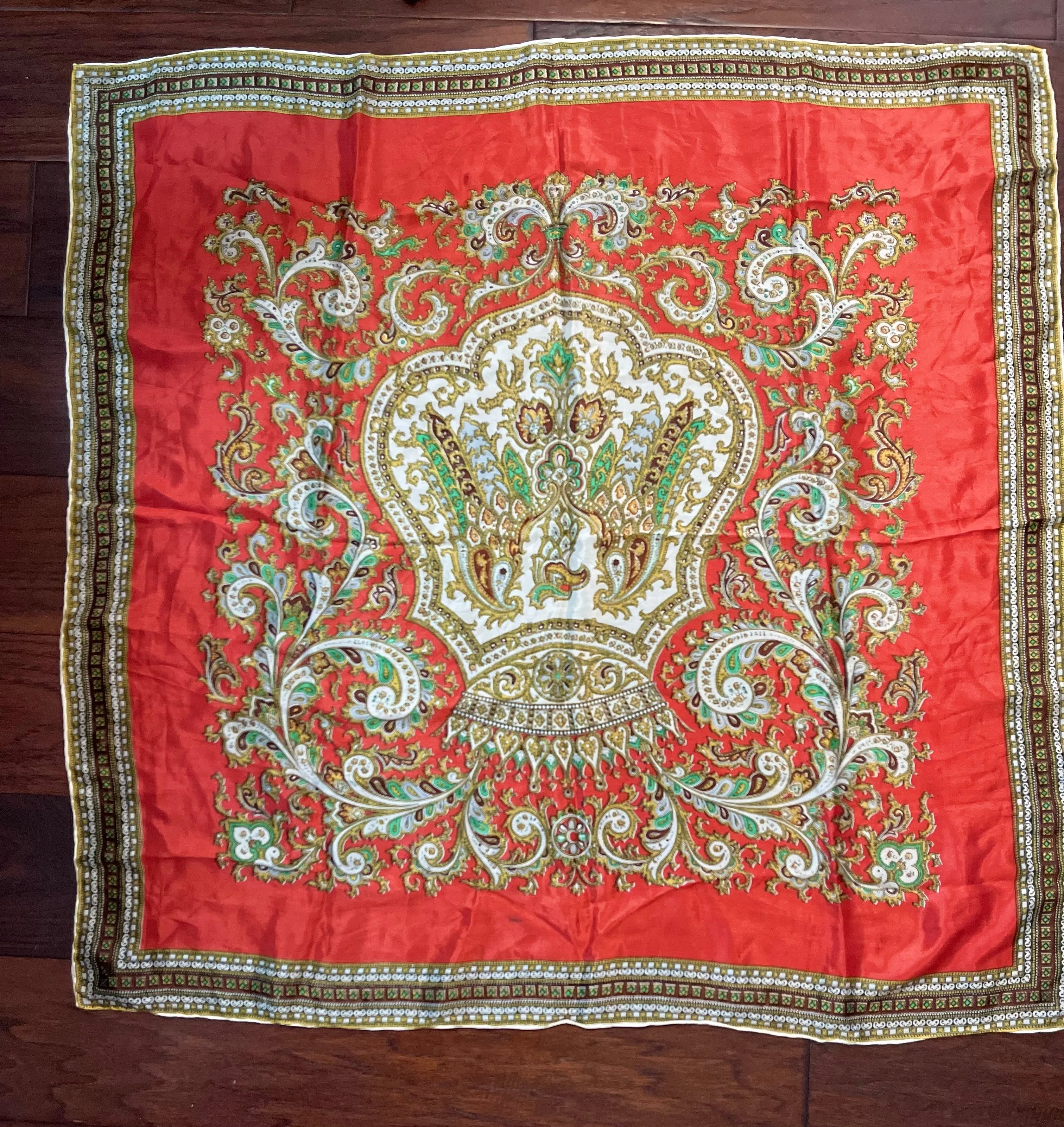 Vintage Italian Silk Scarf