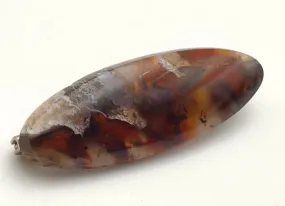 Vintage Polished Agate Brooch