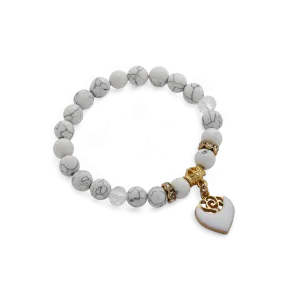 White Beaded Bracelet