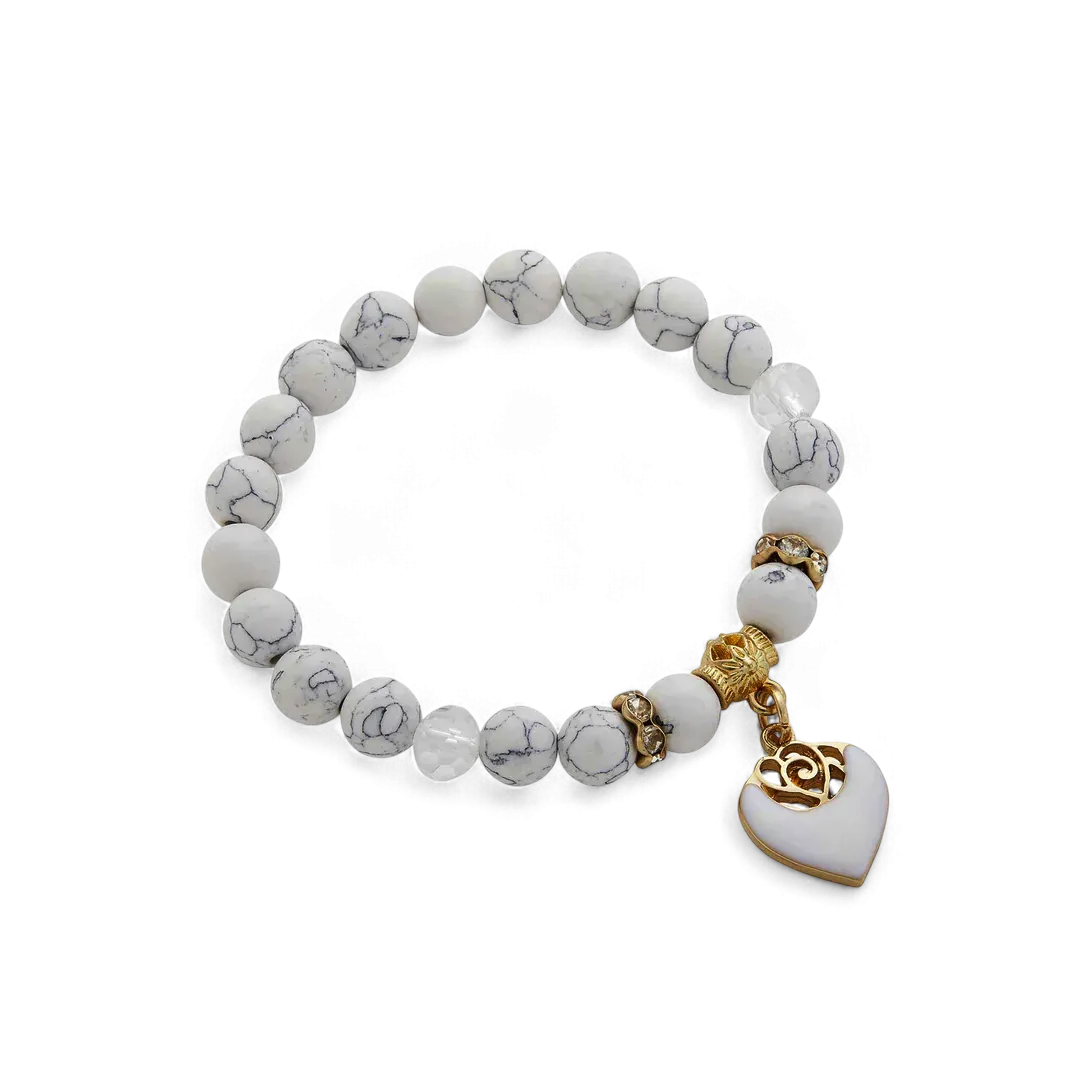 White Beaded Bracelet