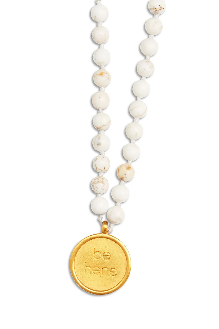 White Turquoise Mala Necklace