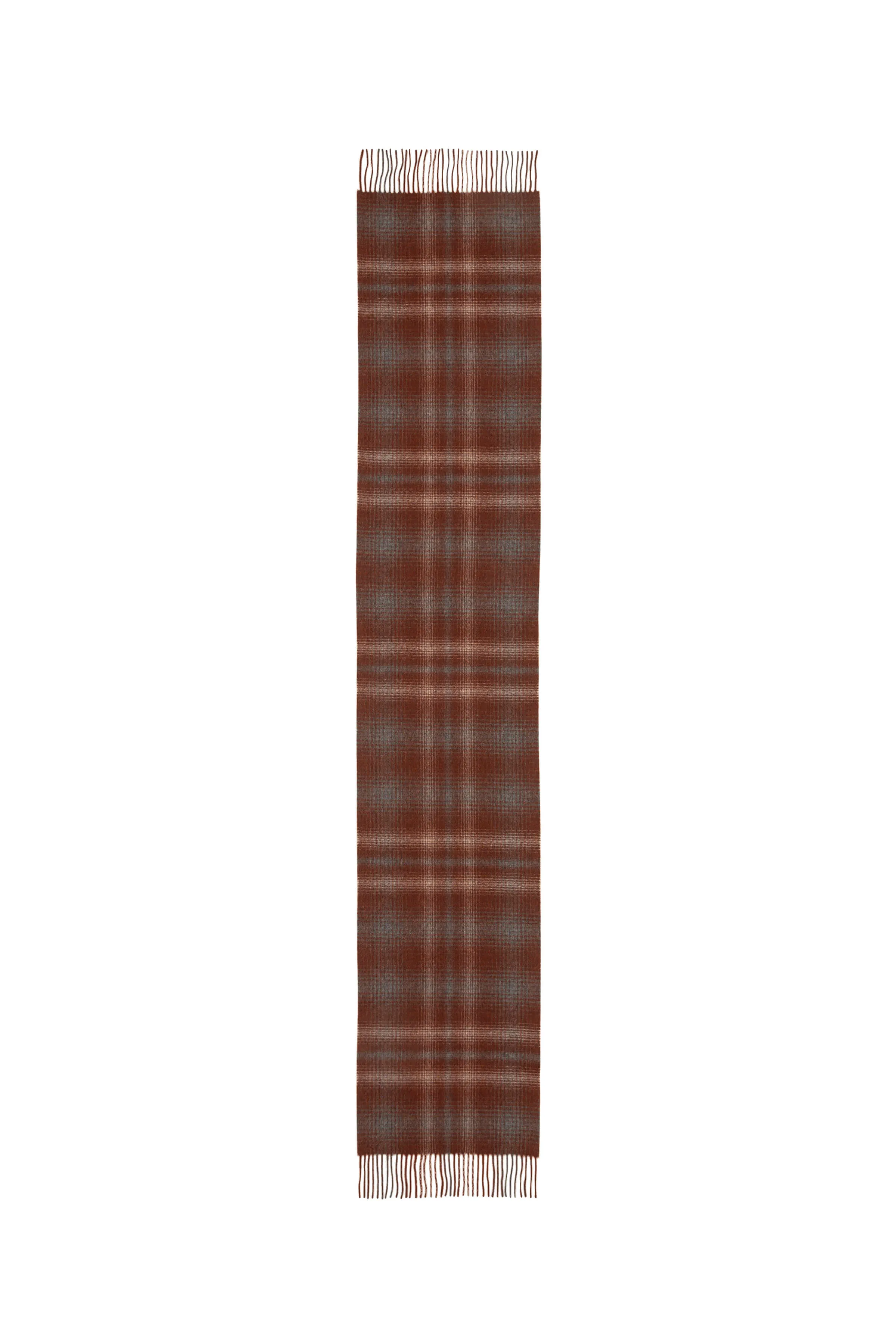 Wide Cashmere Check Scarf