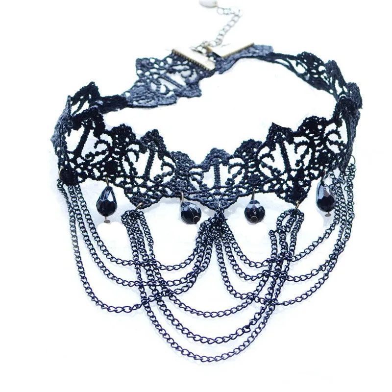 Women Lace Choker Necklace - Variety of Victorian Inspired Chokers