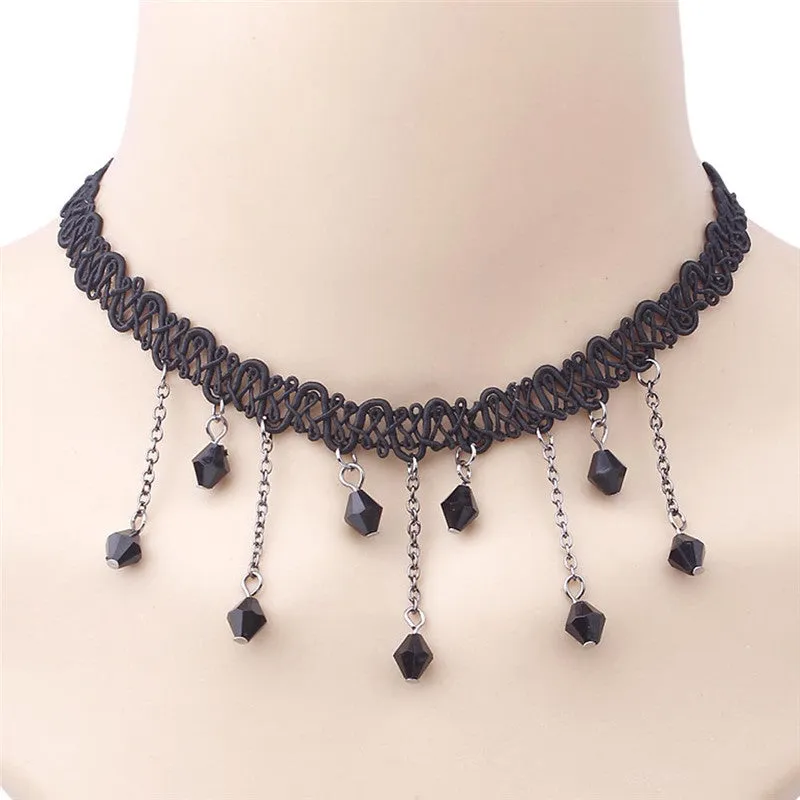 Women Lace Choker Necklace - Variety of Victorian Inspired Chokers