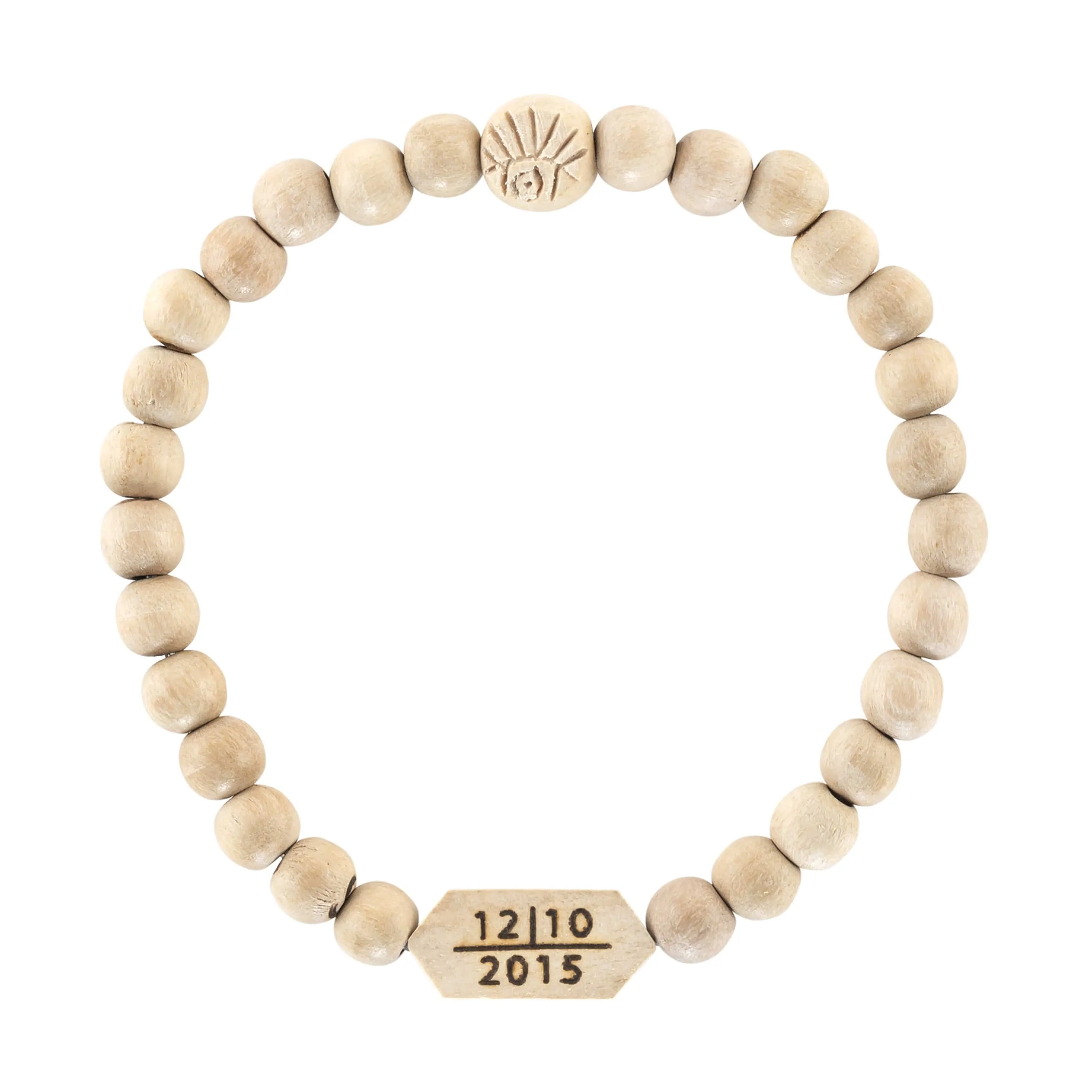 Wood Custom Date Bracelet