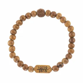 Wood Custom Date Bracelet